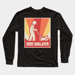 Funny Dog Walking Gift For Dog Walker Long Sleeve T-Shirt